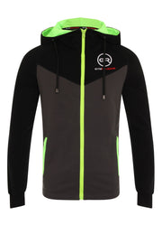 Urban Range Zip Hoodie - Black, Grey & Neon