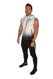 Urban Range Gradient Sleeveless Jacket - White/Black