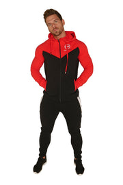 Signature Core Range Zip Hoodie - Red & Black