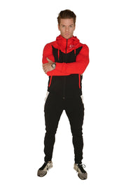 Signature Core Range Zip Hoodie - Red & Black